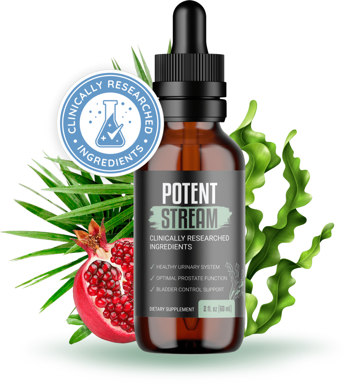 Prime Man Drop natural liquid supplement bottle with botanical ingredients